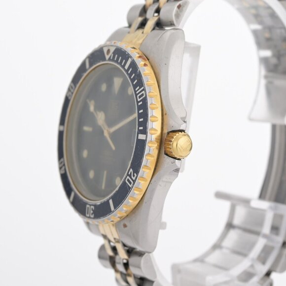 TAG Heuer 1000 Series 980.020B Black Dial 37mm Gold Two Tone Men's Watch - Picture 3 of 5